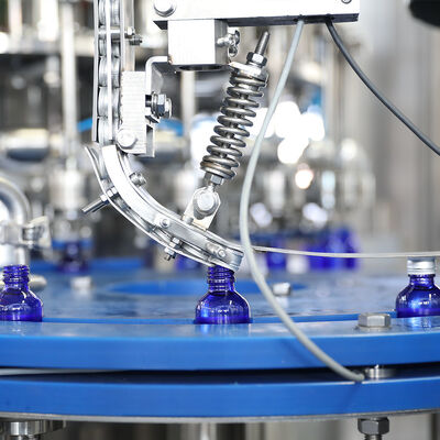 Piston Type Servo Motor Driven Glass Bottle Ropp Cover Filling Machine Featuring PLC Control System for Production Lines